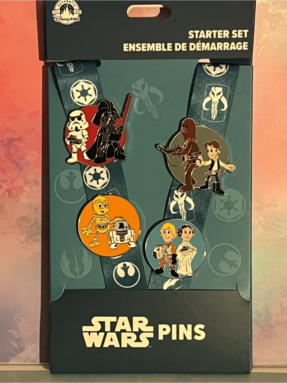 Star Wars Enamel Starter Pin Set - Black, Orange, Teal, Brown